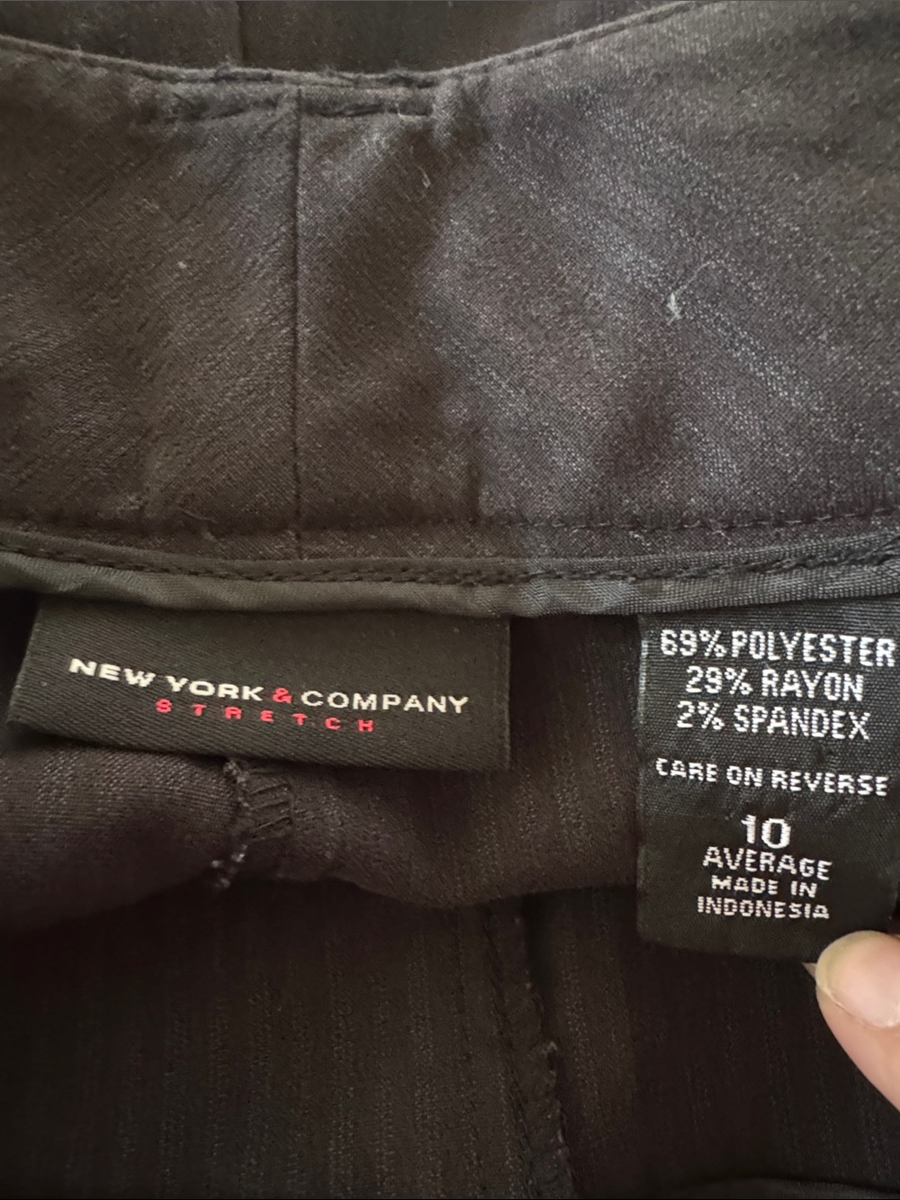 New York & Company Black  with Subtle Pinstripe Pants
